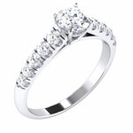 Load image into Gallery viewer, 50 Pointer Platinum Solitaire Engagement Ring for Women JL PT 478   Jewelove.US
