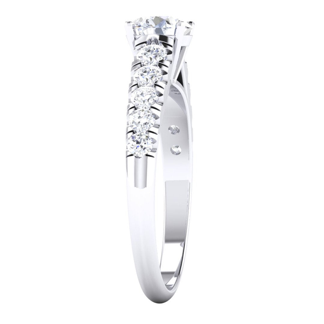 50 Pointer Platinum Solitaire Engagement Ring for Women JL PT 478