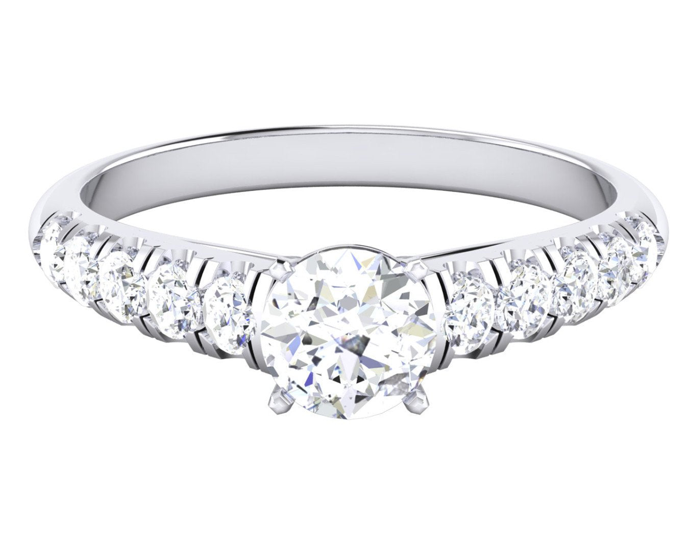 50 Pointer Platinum Solitaire Engagement Ring for Women JL PT 478   Jewelove.US