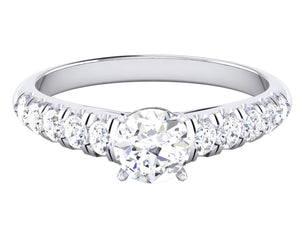 50 Pointer Platinum Solitaire Engagement Ring for Women JL PT 478   Jewelove.US
