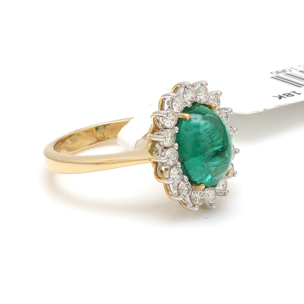 Designer Emerald Gold Ring with Rose Cut Diamonds for Women JL AU 22RG0144-RMA   Jewelove