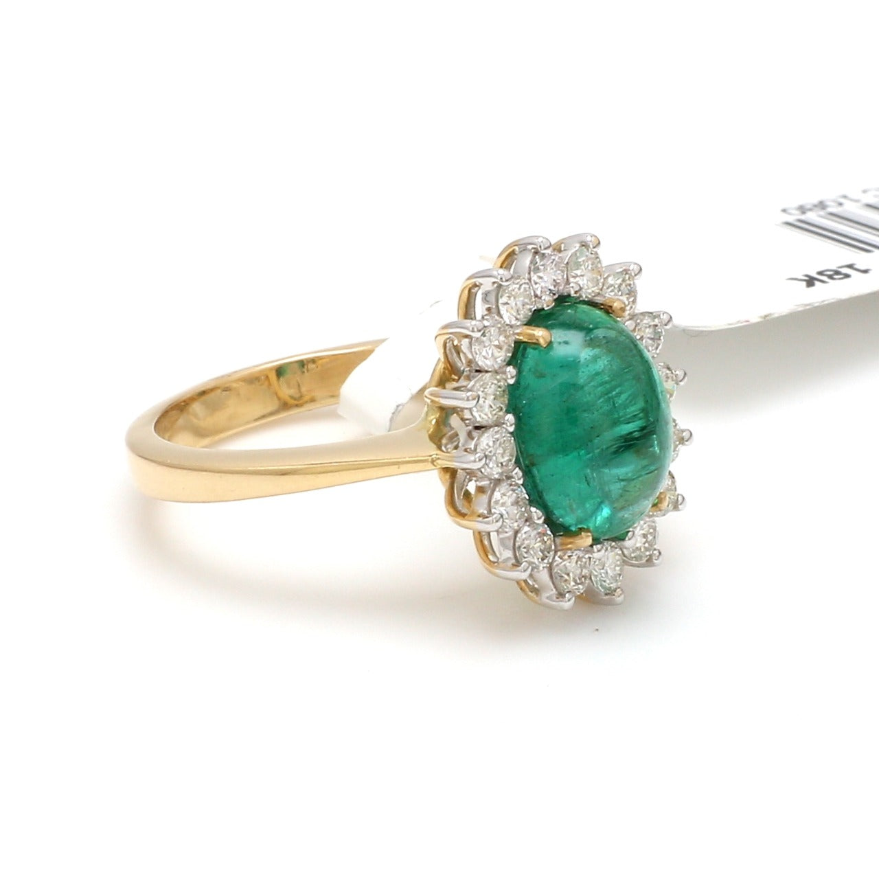 Designer Emerald Gold Ring with Rose Cut Diamonds for Women JL AU 22RG0144-RMA