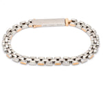 Load and play video in Gallery viewer, Men of Platinum | Rose Gold Fusion Bracelet for Men JL PTB 650
