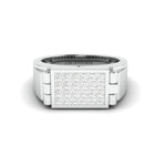 Load image into Gallery viewer, Designer 18K White Gold with Diamond Princess Cut Ring with a Openable Secret Message for Men JL PT 1009
