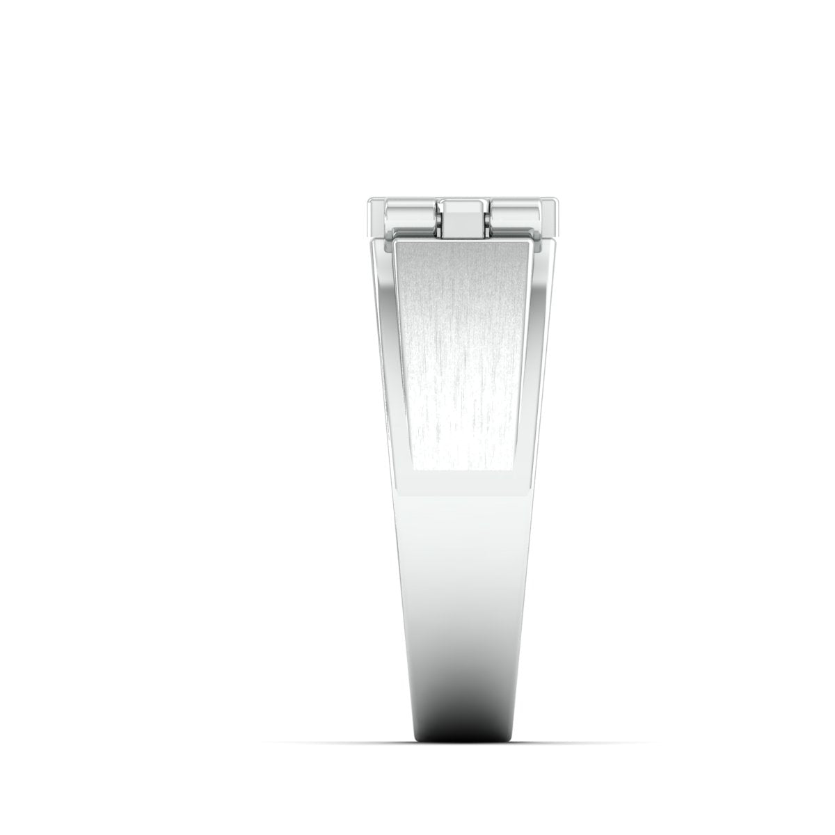 Designer 18K White Gold with Diamond Princess Cut Ring with a Openable Secret Message for Men JL PT 1009