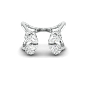 Designer Platinum Baguette Diamond Ring for Women JL PT 1007