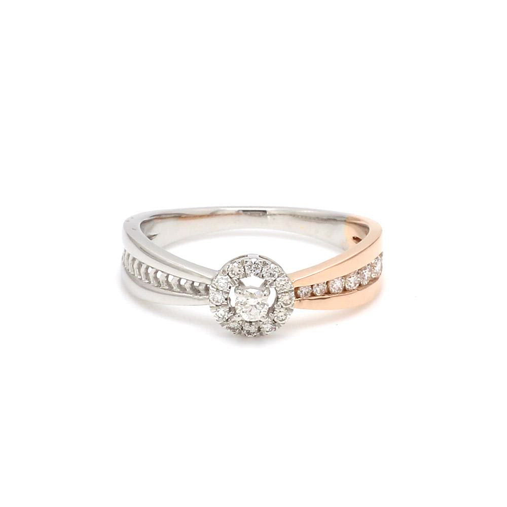 Platinum & Rose Gold Couple Rings with Diamonds JL PT 998