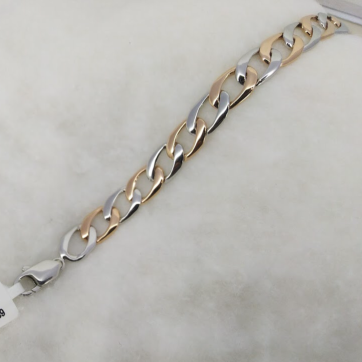 Platinum & Rose Gold Bracelet for Men JL PTB 1050   Jewelove.US