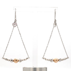 Japanese Platinum Earrings with Rose Gold for Women JL PT E 279