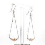 Load image into Gallery viewer, Japanese Platinum Earrings with Rose Gold for Women JL PT E 279
