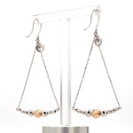 Load image into Gallery viewer, Japanese Platinum Earrings with Rose Gold for Women JL PT E 279
