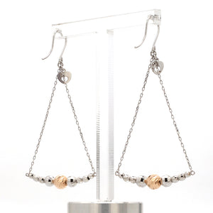 Japanese Platinum Earrings with Rose Gold for Women JL PT E 279