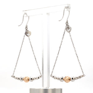 Japanese Platinum Earrings with Rose Gold for Women JL PT E 279   Jewelove.US