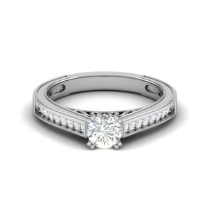 0.30 cts Solitaire Diamond Shank Platinum Ring for Women JL PT RV RD 112   Jewelove