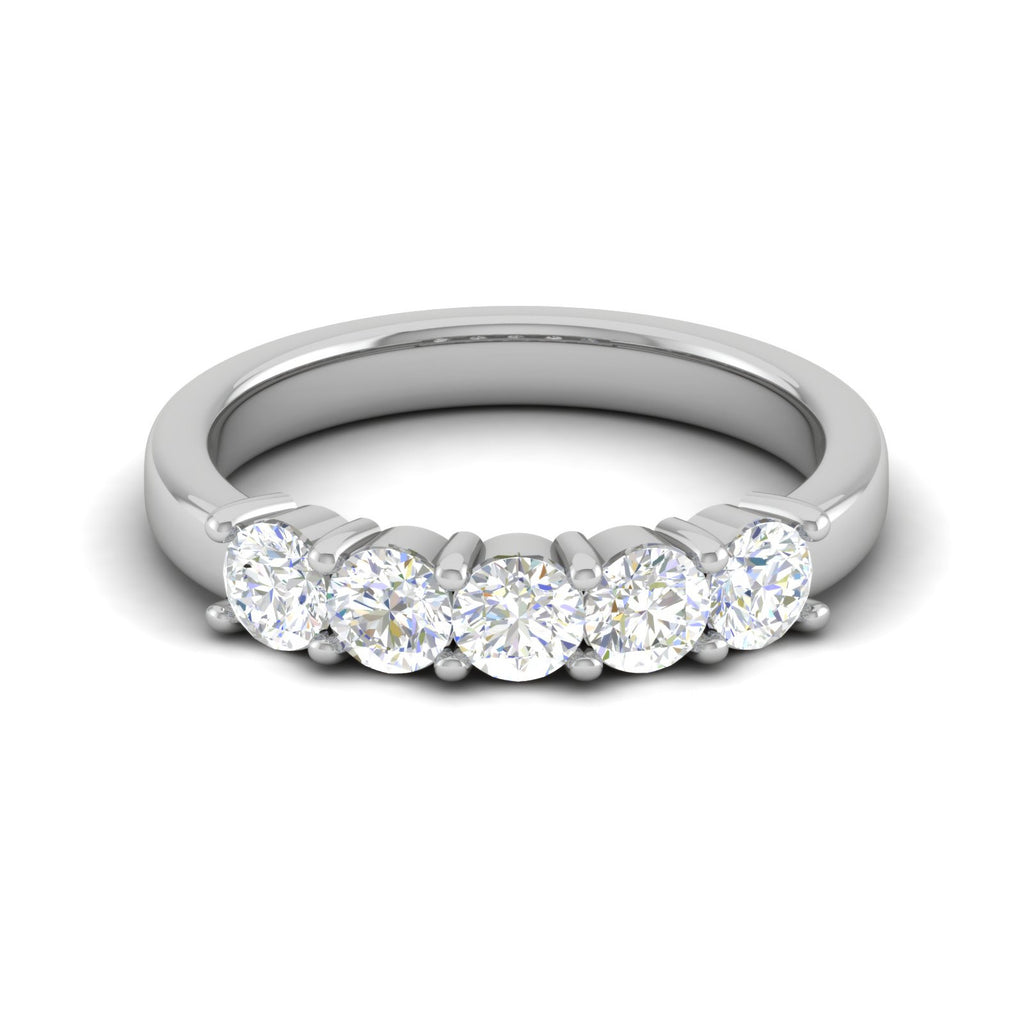 15 Pointer Diamond Half Eternity Platinum Ring for Women JL PT WB RD 162  VVS-GH Jewelove