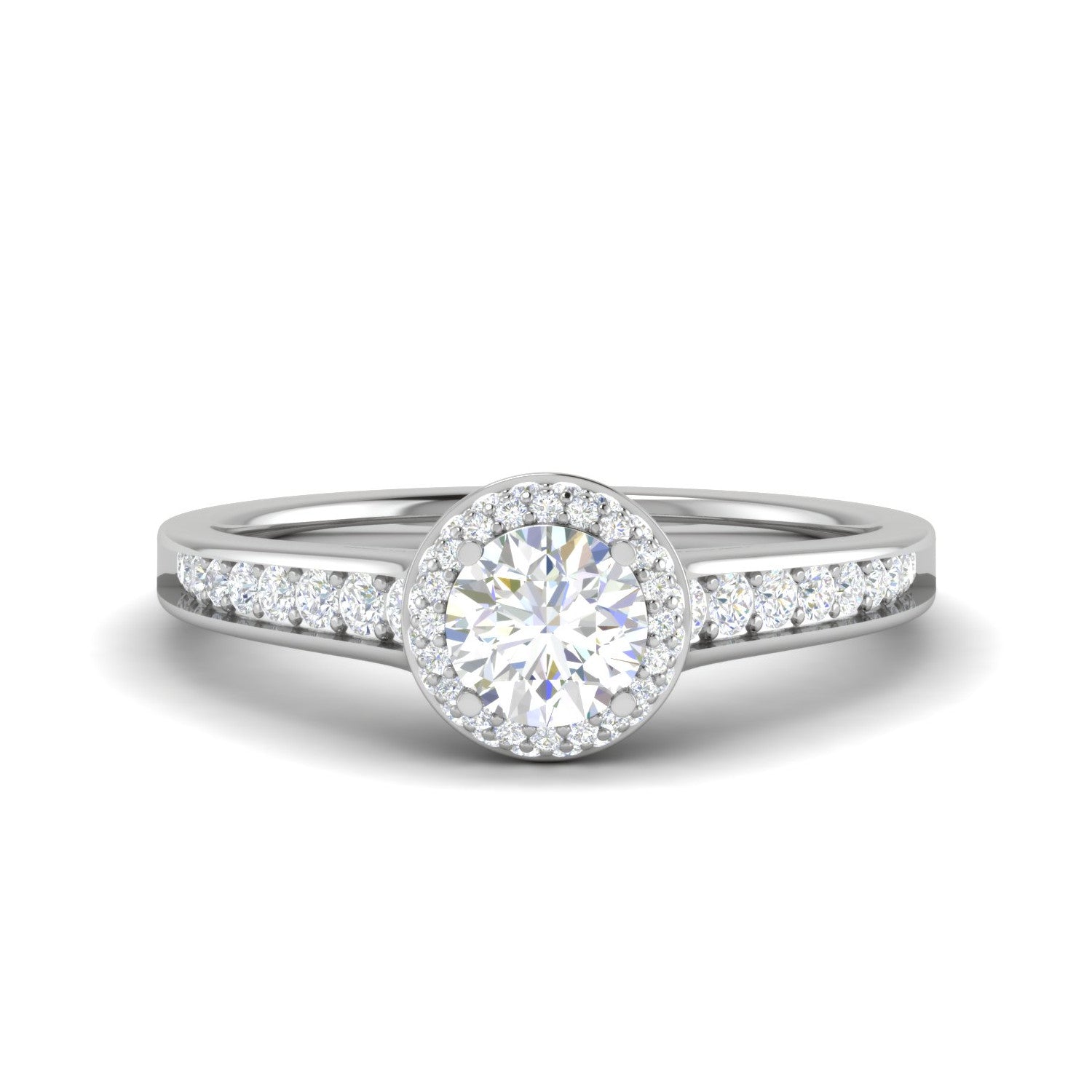 0.50 cts Pointer Solitaire Platinum Diamond Ring JL PT RH RD 227   Jewelove.US