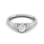 Load image into Gallery viewer, 0.25 cts Solitaire Diamond Shank Platinum Ring for Women JL PT RV RD 135   Jewelove
