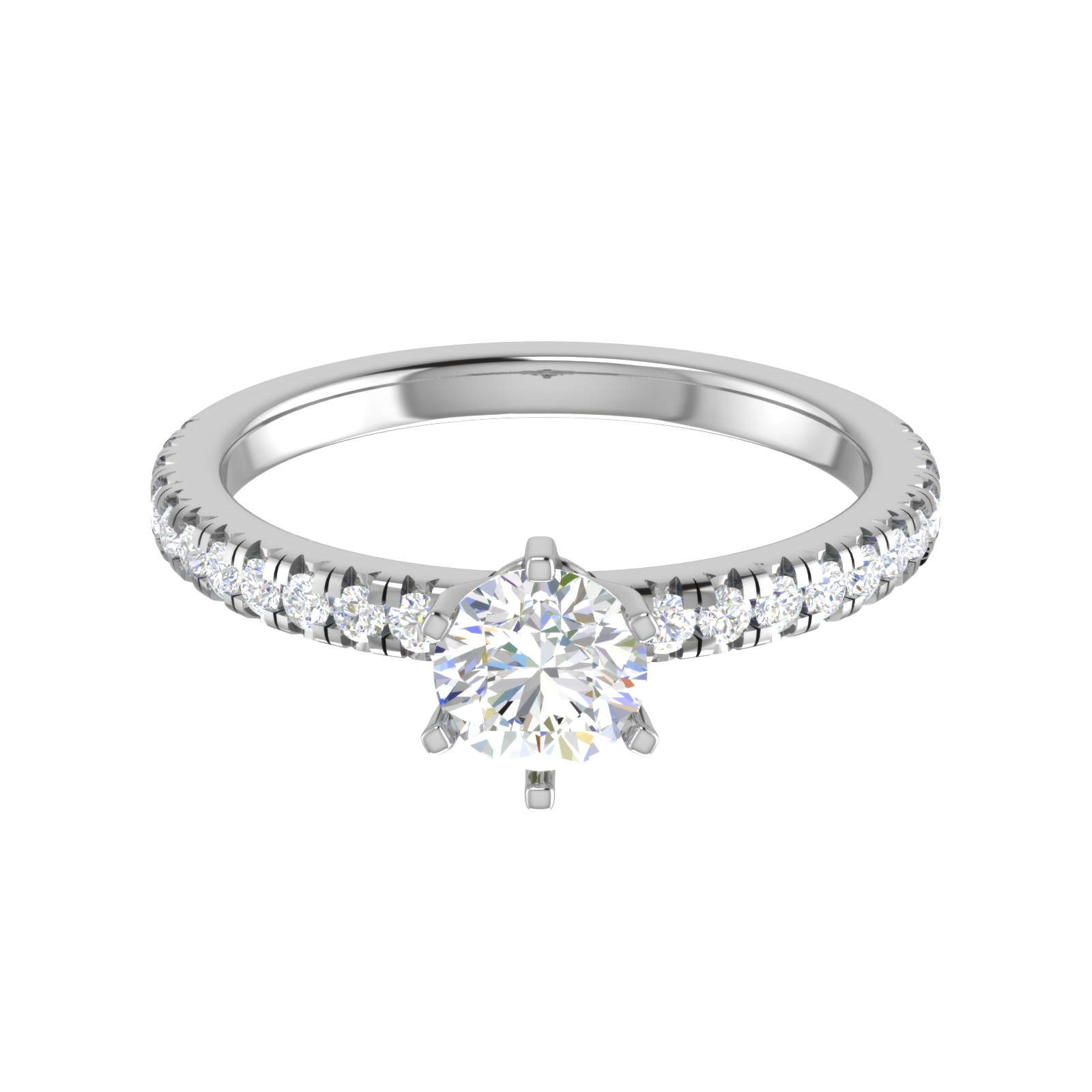 0.50 cts Solitaire Diamond Shank Platinum Ring JL PT RC RD 252   Jewelove.US