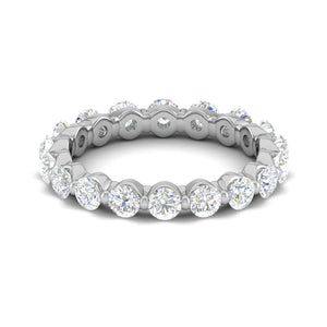 10-Pointer Full Eternity Platinum Ring With Diamonds for Women JL PT ET RD 115   Jewelove.US