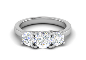 1 Carat Solitaire Diamond Accents Platinum Ring JL PT R3 RD 135  Default-Title Jewelove.US