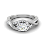 Load image into Gallery viewer, 0.30 cts Solitaire Diamond Twisted Shank Platinum Ring JL PT JRW2434MM-A   Jewelove.US

