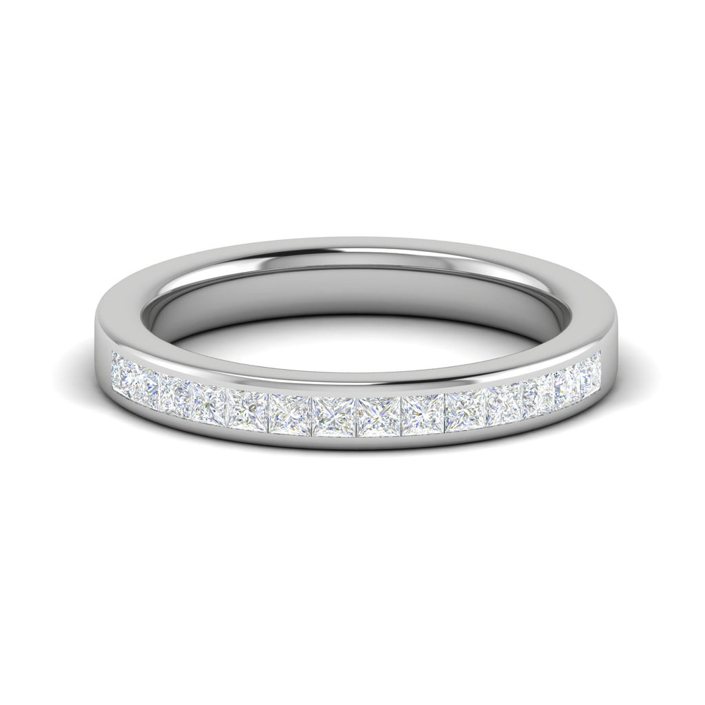 Platinum Half Eternity Princess cut Diamonds Ring for Women JL PT WB PR 135  GH-VVS Jewelove
