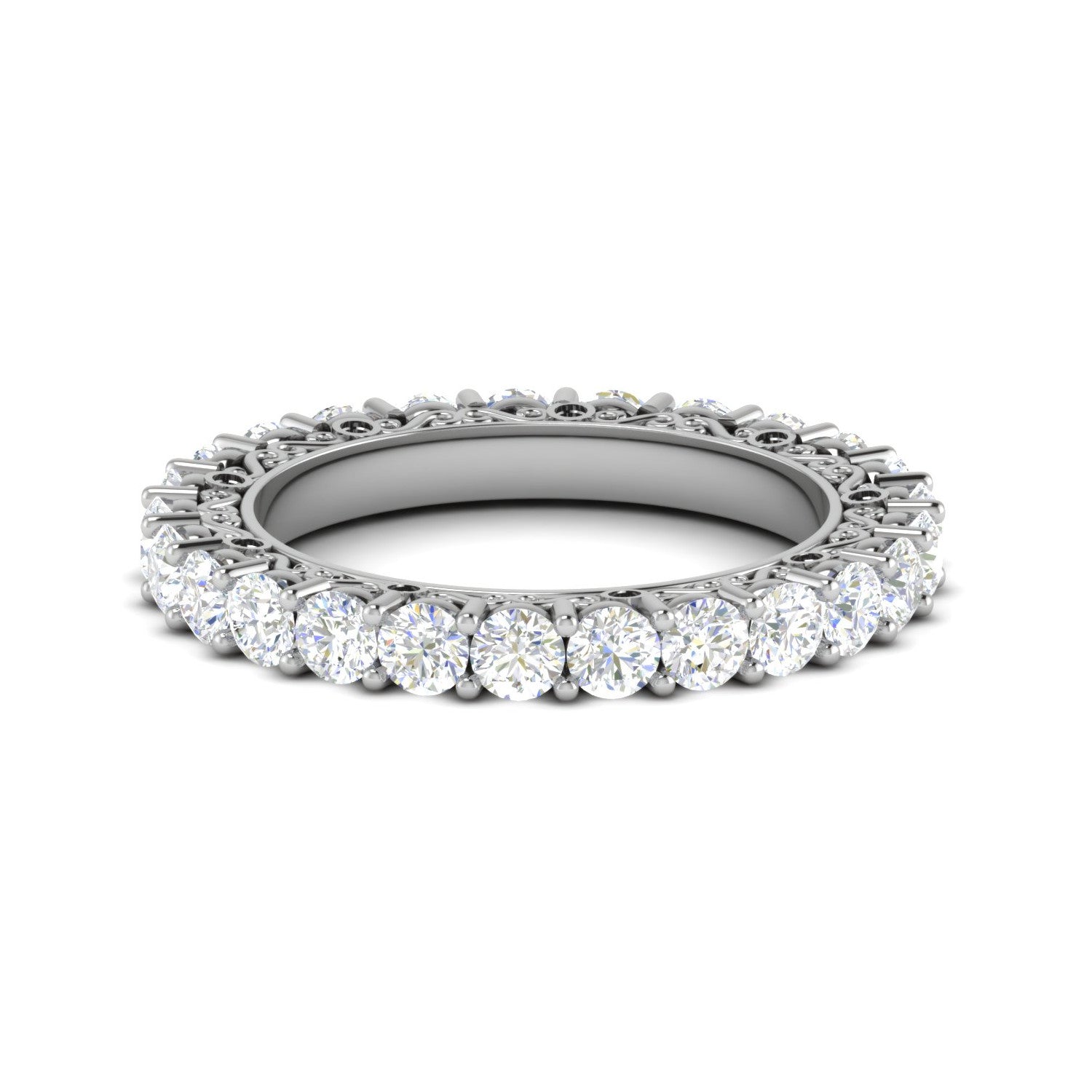 Platinum Ring With Diamonds for Women JL PT ET RD 110   Jewelove.US