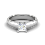Load image into Gallery viewer, 0.30 cts. Princess Cut Solitaire Shank Platinum Diamond Engagement Ring JL PT MHD267EG   Jewelove.US
