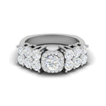Load image into Gallery viewer, 0.30cts Solitaire Halo Diamond Split Shank Platinum Ring JL PT 51776   Jewelove.US
