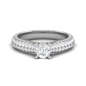 0.30 cts Solitaire Diamond Split Shank Platinum Ring JL PT RP RD 158   Jewelove.US