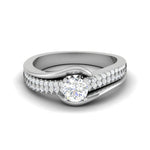 Load image into Gallery viewer, 0.30 cts. Solitaire Platinum Diamond Split Shank Engagement Ring JL PT WB6005E   Jewelove
