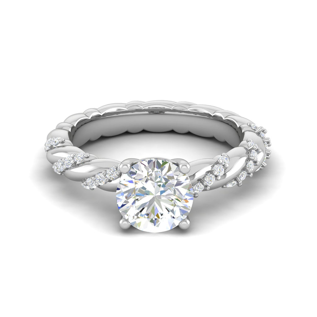 0.50cts Solitaire Diamond Platinum Ring JL PT D4130   Jewelove.US