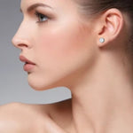 Load image into Gallery viewer, 0.70 cts. Solitaire Platinum Diamond Earrings JL PT E SE RD 105   Jewelove

