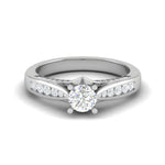 Load image into Gallery viewer, 0.30 cts Solitaire Diamond Split Shank Platinum Ring JL PT RP RD 118   Jewelove.US

