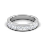Load image into Gallery viewer, 10 Pointer Platinum Half Eternity Princess cut Diamonds Ring for Women JL PT WB PR 109  GH-VVS Jewelove
