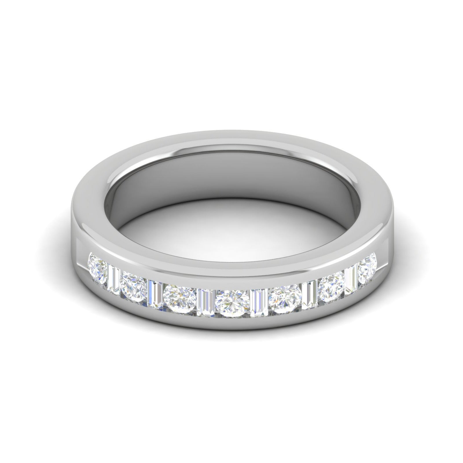 Platinum with Emerald Cut Diamond Ring for Women JL PT WB RD 155  VVS-GH Jewelove
