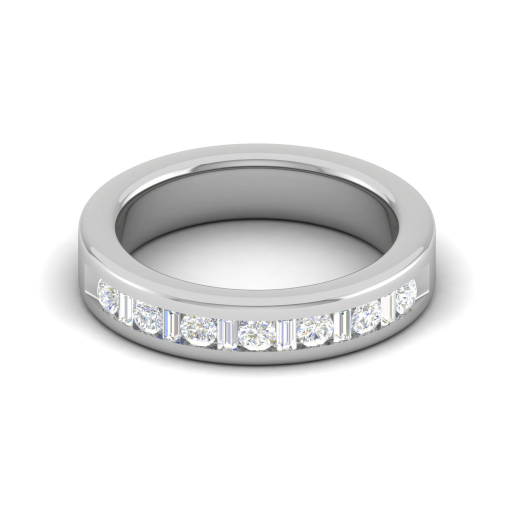 Platinum with Emerald Cut Diamond Ring for Women JL PT WB RD 155  VVS-GH Jewelove