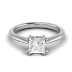 Load image into Gallery viewer, 1.00 cts Princess Cut Solitaire Platinum Diamonds Ring JL PT RS PR 120   Jewelove.US
