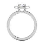Load image into Gallery viewer, 0.70cts Single Halo Diamond Solitaire Platinum Ring JL PT RH RD 164   Jewelove.US
