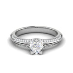 Load image into Gallery viewer, 30-Pointer Heart Cut Solitaire Split Diamond Shank Platinum Ring JL PT RP HS 187   Jewelove.US
