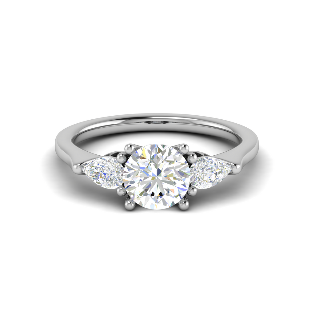 0.50 cts Solitaire with Pear Diamond Platinum Ring JL PT R3 RD 124   Jewelove.US