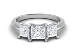 Load image into Gallery viewer, 1.00 cts. Princess Cut Solitaire Platinum Diamond Accents Ring JL PT R3 PR 131   Jewelove.US
