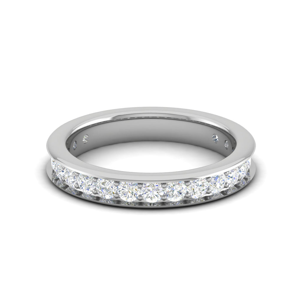 Platinum Half Eternity Diamond Ring for Women JL PT WB RD 102  VVS-GH Jewelove