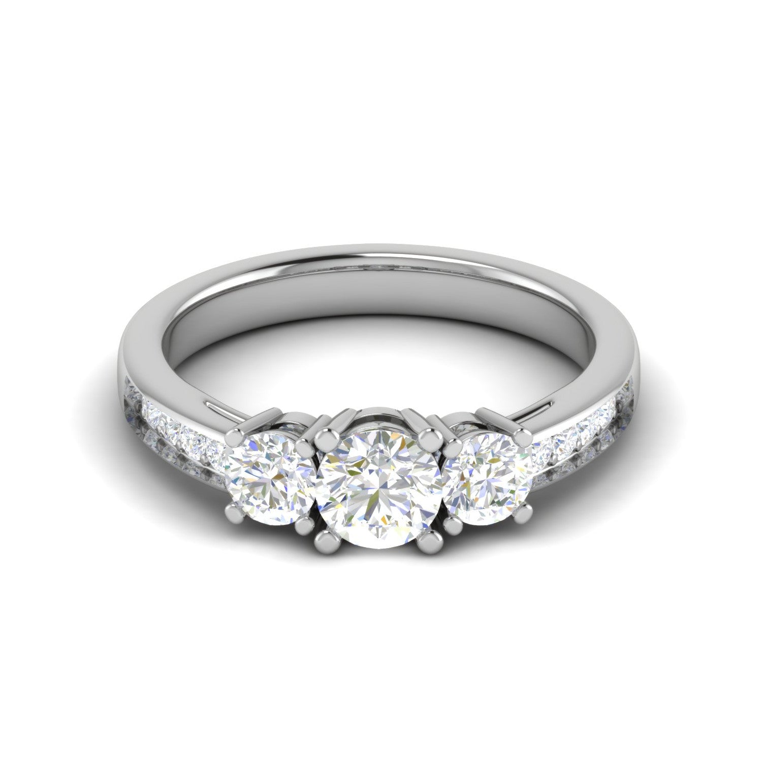 0.50 cts Solitaire Platinum Shank Diamond Ring JL PT R3 RD 107   Jewelove.US