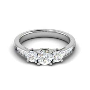 0.50 cts Solitaire Platinum Shank Diamond Ring JL PT R3 RD 107   Jewelove.US