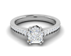 1 Carat Solitaire Platinum Diamond Shank Ring JL PT RH RD 100   Jewelove.US