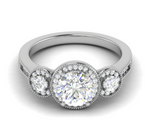 Load image into Gallery viewer, 1 Carat Solitaire Halo Diamond Accents Platinum Ring JL PT R3 RD 108  Default-Title Jewelove.US
