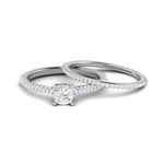 Load image into Gallery viewer, 0.30 cts. Cushion Solitaire Diamond Split Shank Platinum Ring JL PT RP CU 199   Jewelove.US
