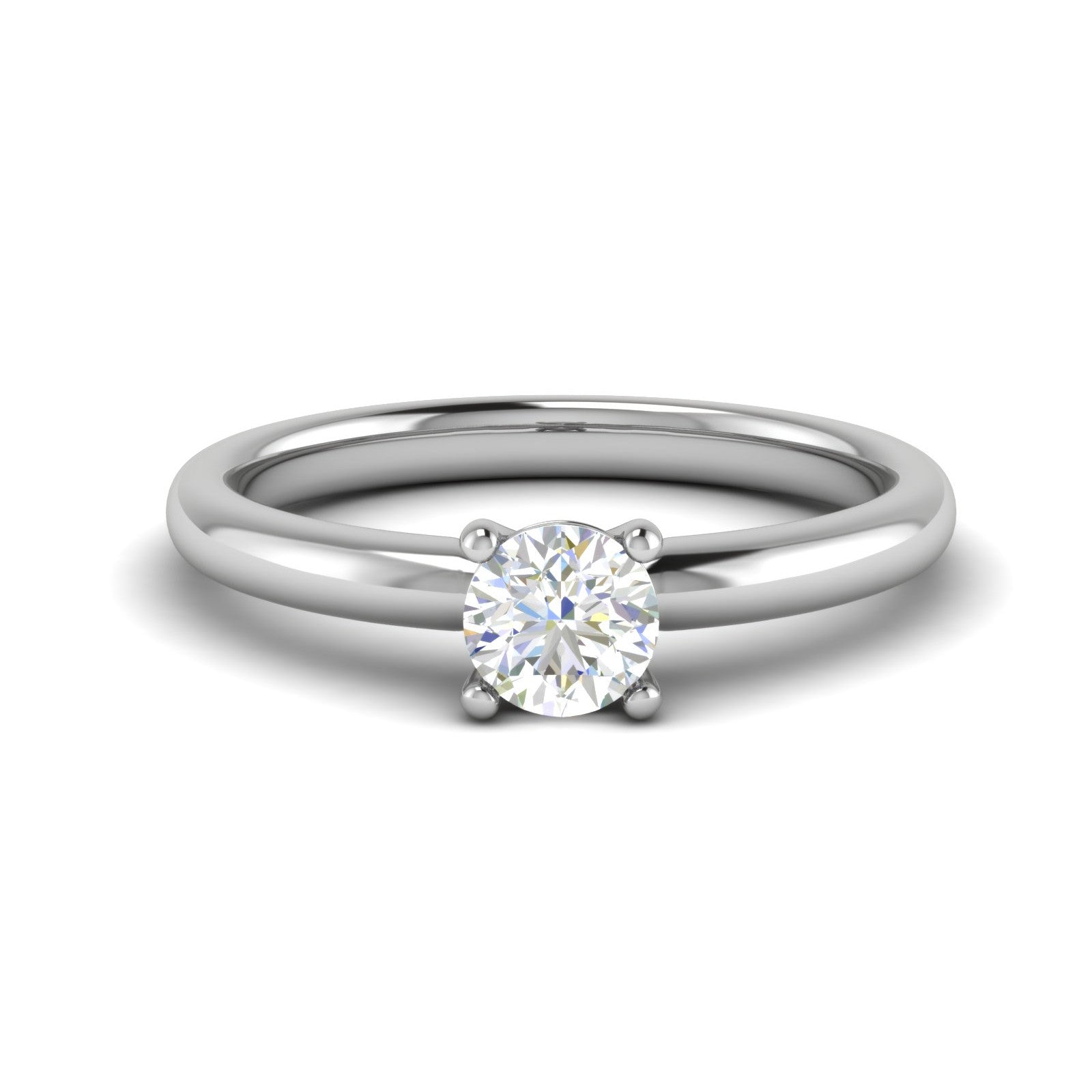 0.50 cts Solitaire Platinum Ring JL PT RS RD 108   Jewelove.US
