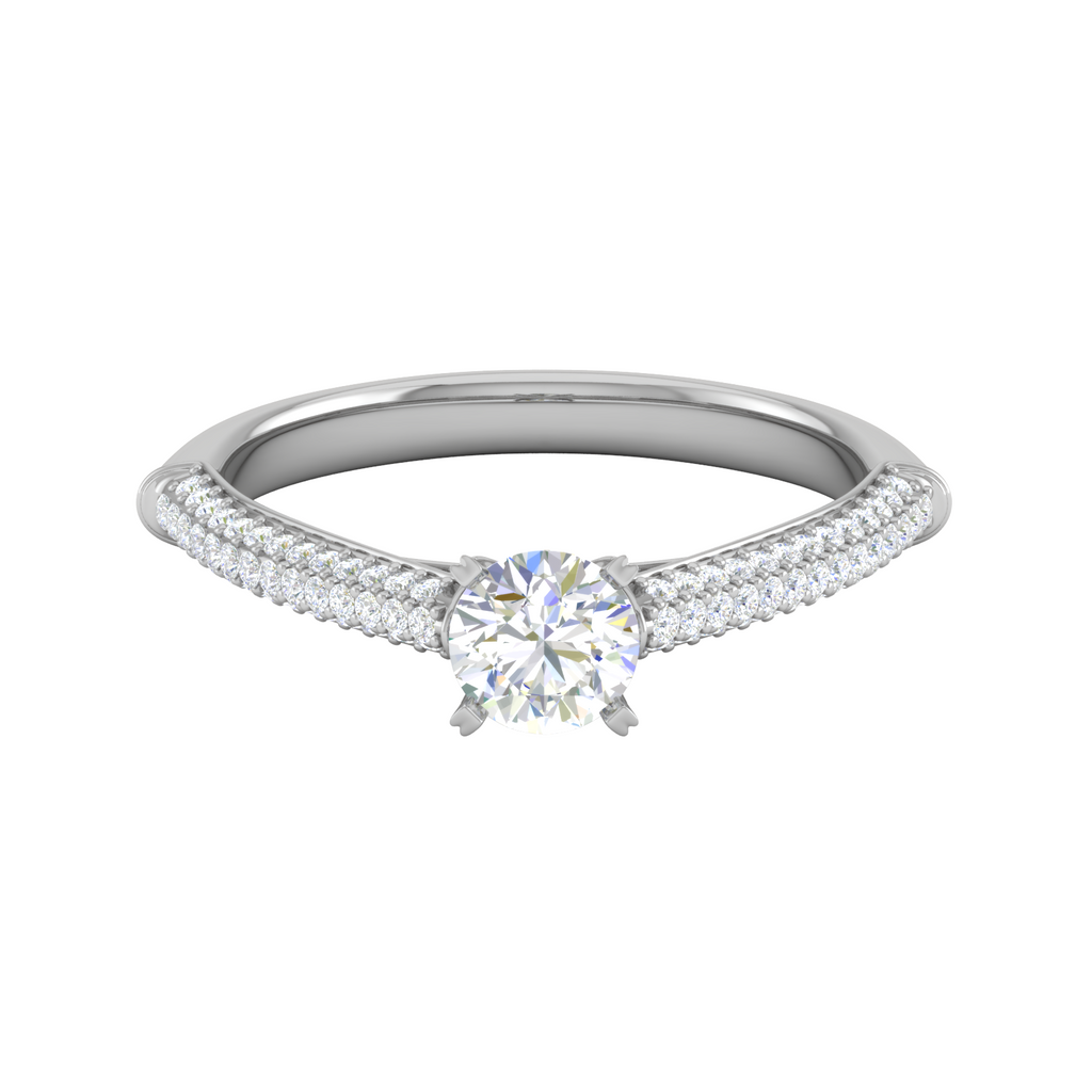 0.30 cts Solitaire Diamond Split Shank Platinum Ring for Women JL PT RP RD 151   Jewelove